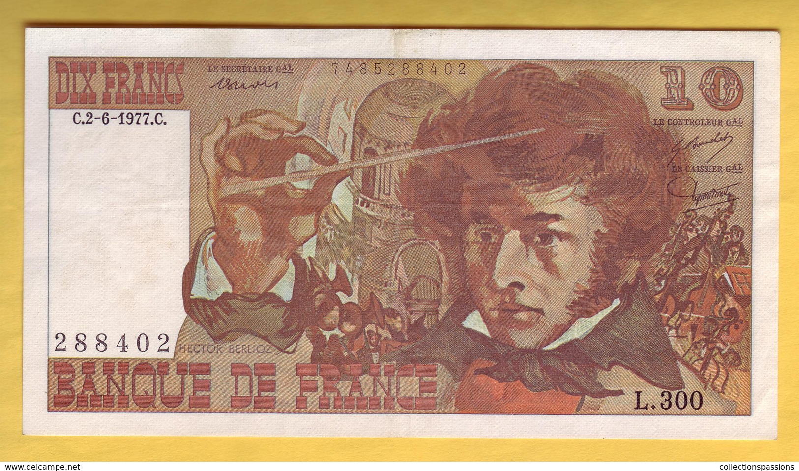 BILLET FRANCAIS - 10 Francs Berlioz 2-6-1977 SUP - 10 F 1972-1978 ''Berlioz''