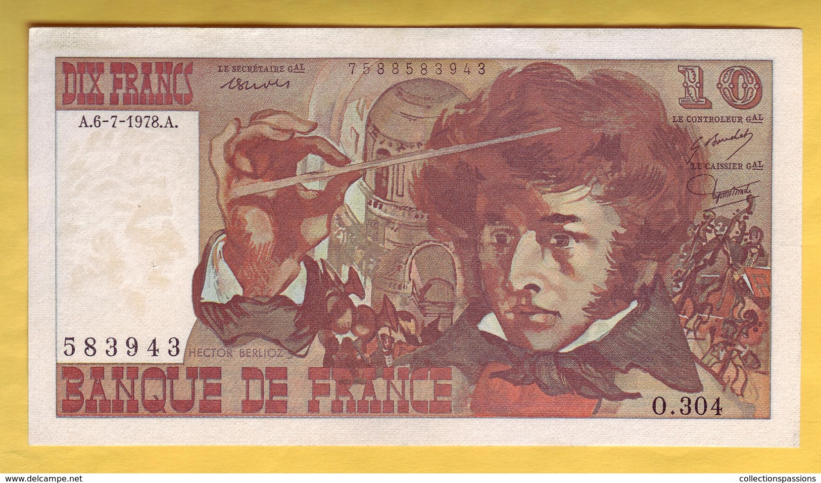 BILLET FRANCAIS - 10 Francs Berlioz 6-7-1978 SUP - 10 F 1972-1978 ''Berlioz''