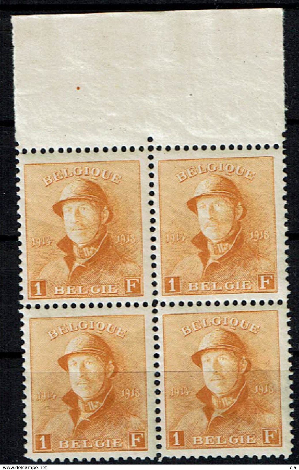 175  Bloc 4  **  Bdf   480 - 1919-1920 Roi Casqué