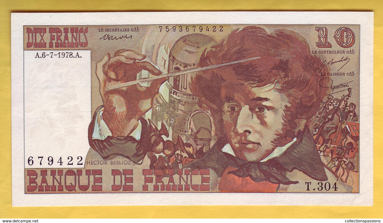 BILLET FRANCAIS - 10 Francs Berlioz 6-7-1978 SUP - 10 F 1972-1978 ''Berlioz''