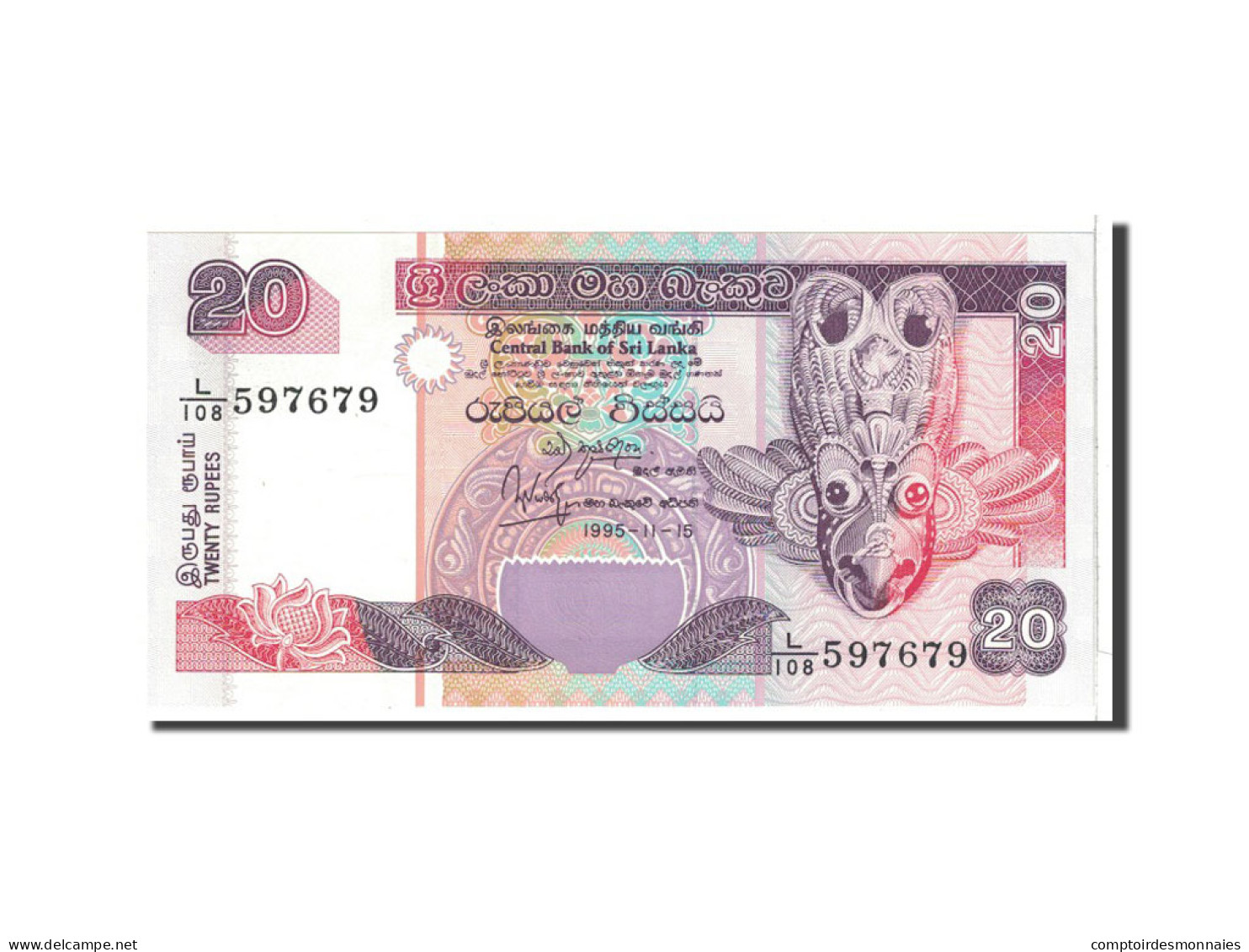 Billet, Sri Lanka, 20 Rupees, 1995, 1995-11-15, KM:109a, NEUF - Sri Lanka