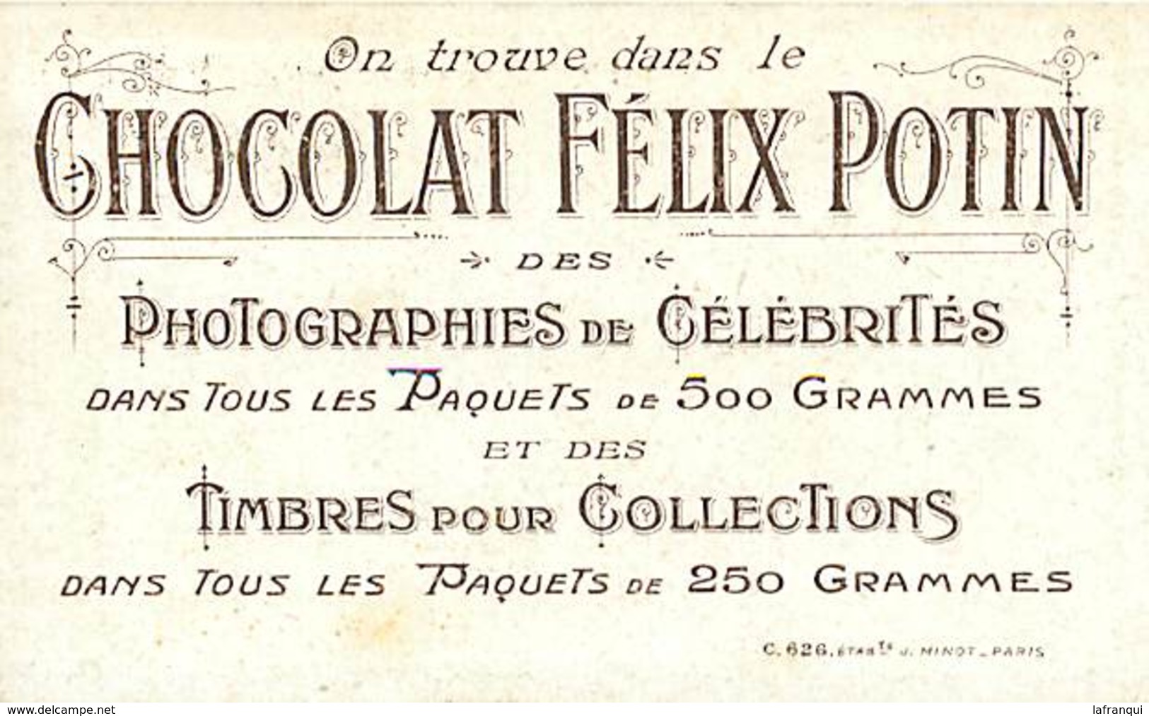 P274-chromo Chocolat Felix Potin -10,5cms X 6,5cms -metiers -metier -fabrication Des Allumettes  - - Félix Potin