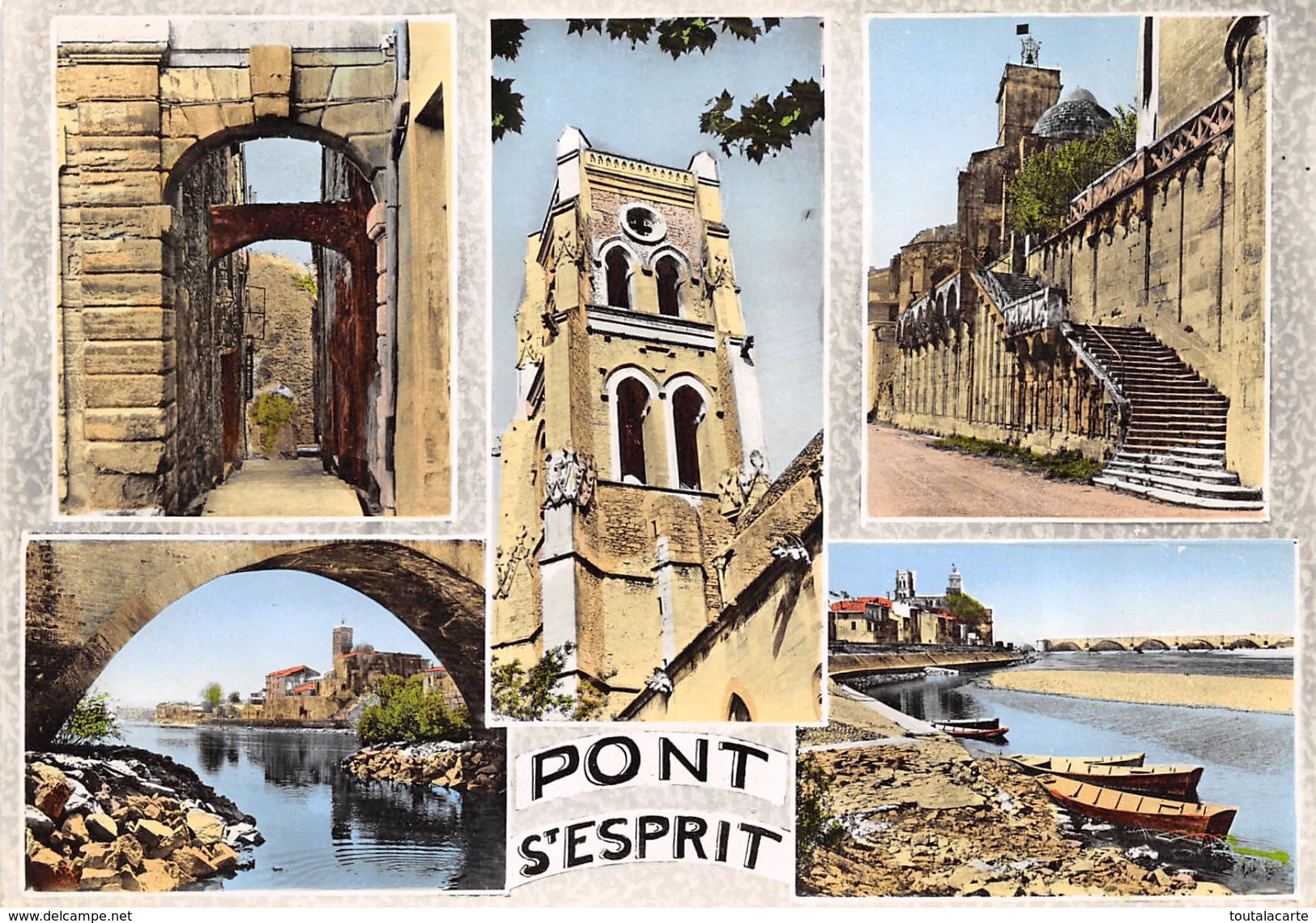 CPSM 30 SOUVENIR DE  PONT ST ESPRIT   Grand Format 15 X 10,5 - Pont-Saint-Esprit