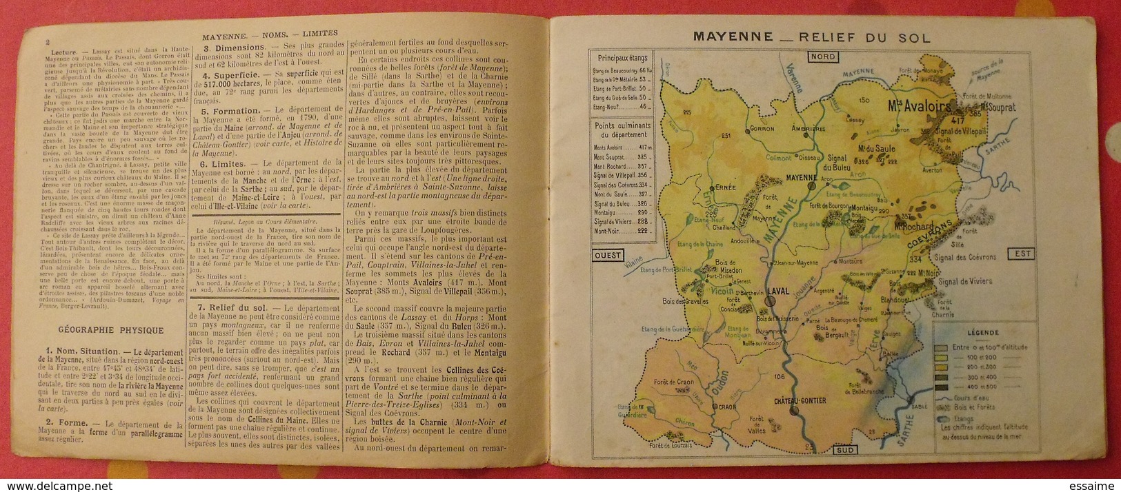 Petite Géographie De La Mayenne. Laval Chateau-Gontier. Julien Hay. 1930. Cartes - Pays De Loire