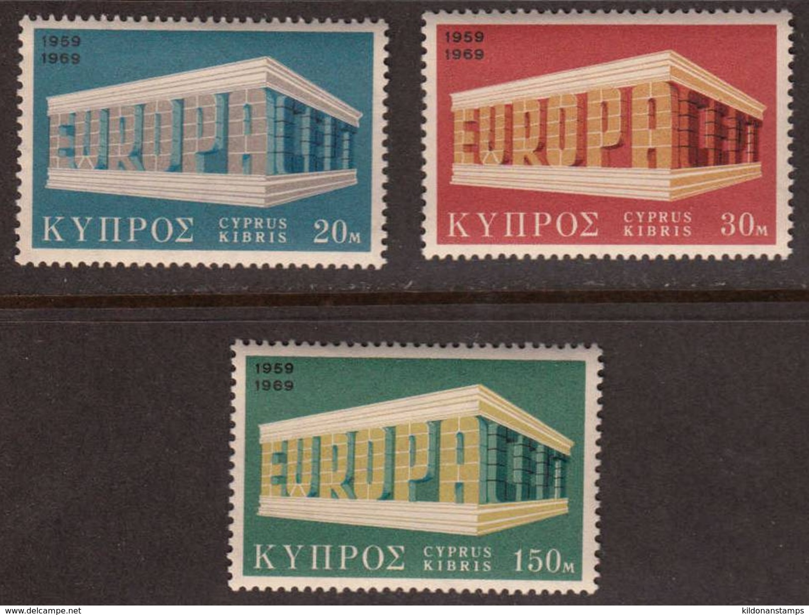 Cyprus 1969 Mint Mounted, Sc# 326-328 - Unused Stamps