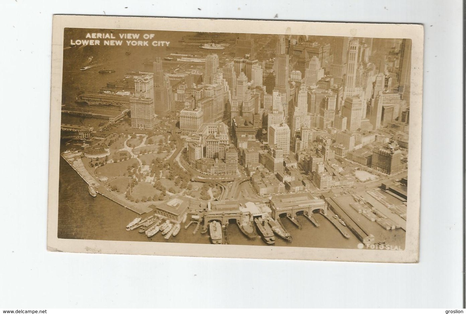 AERIAL VIEW OF LOWER NEW YORK CITY 1938 - Panoramic Views