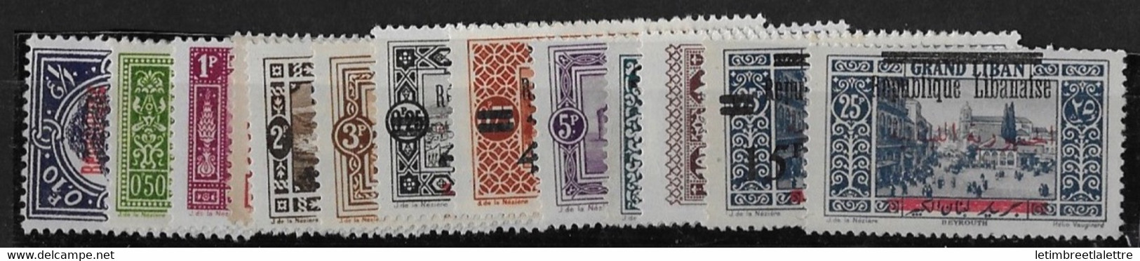 ⭐ Grand Liban - YT N° 98 à 110 * - Neuf Avec Charnière - 1928 ⭐ - Unused Stamps