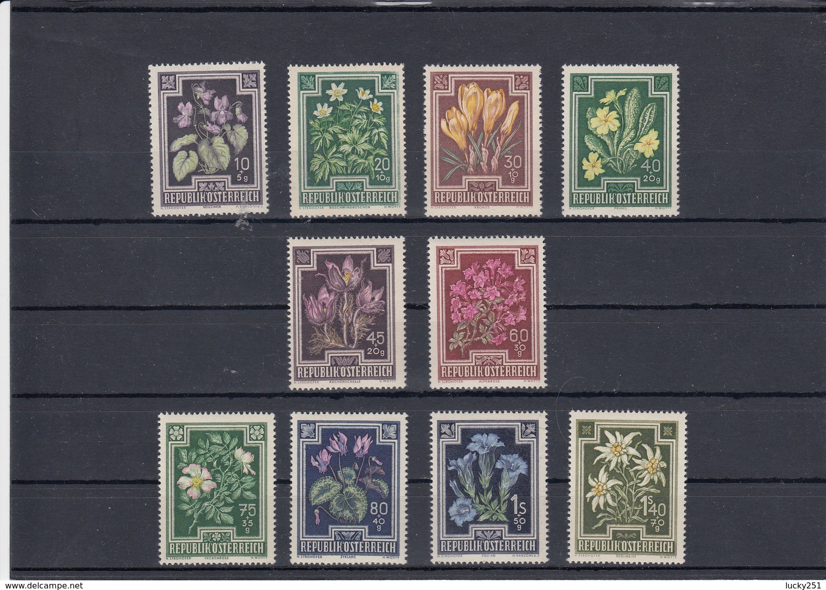 Autriche - Fleurs Diverses - Neufs** - Année 1948 - Y.T. 722/731 - Nuovi