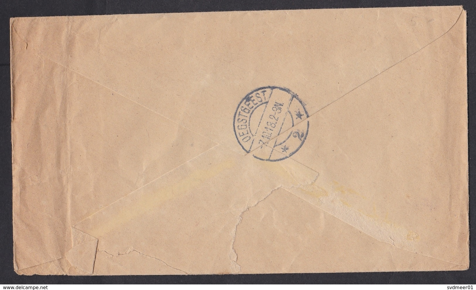 UK: Official Cover To Netherlands, 1918, OHMS, Returned Postal Packet, RLB 3, Post Office Liverpool (damaged, See Scan) - Lettres & Documents