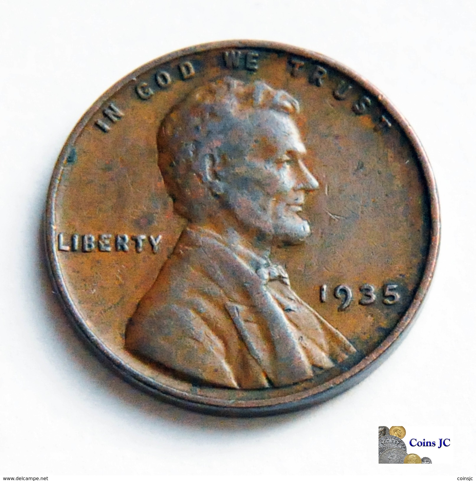 US - 1 Cent - Lincoln - 1935 - 1909-1958: Lincoln, Wheat Ears Reverse