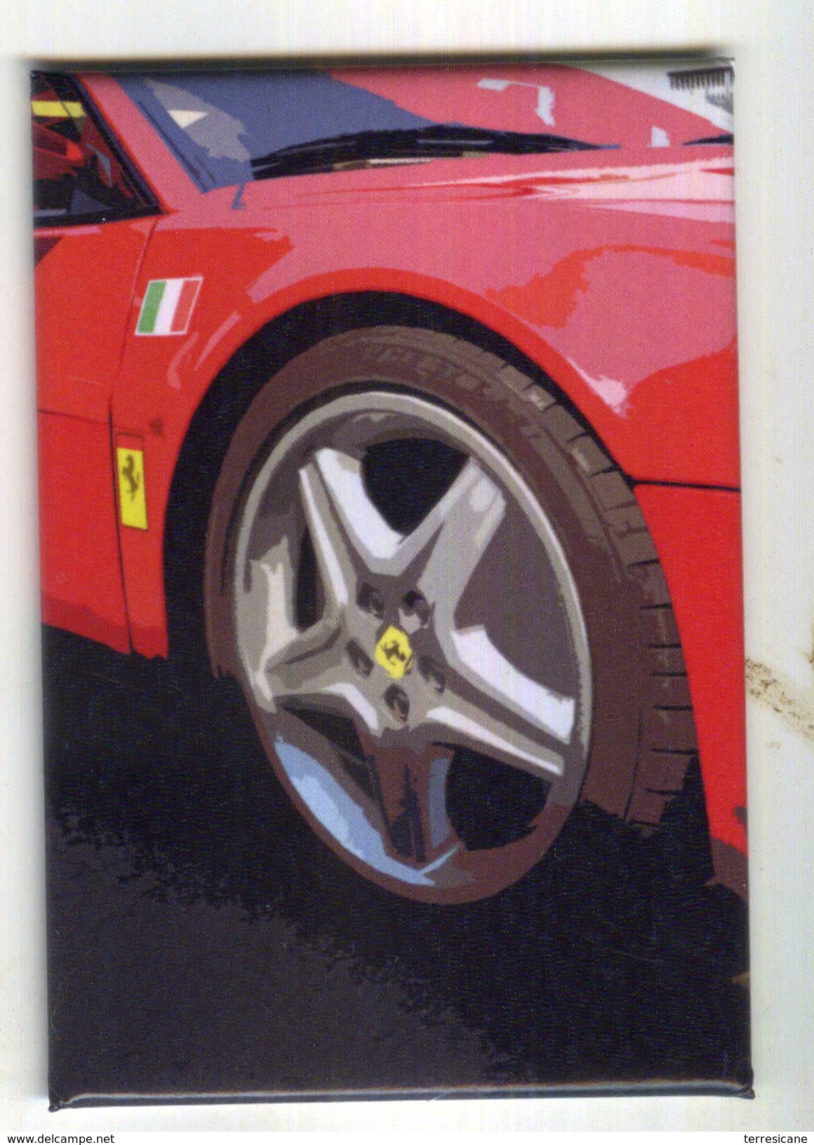 X MAGNETE CALAMITA FRIGO MOTOSPORT RED PASSION CAR RACE GT CM. 5,5X8 - Sports