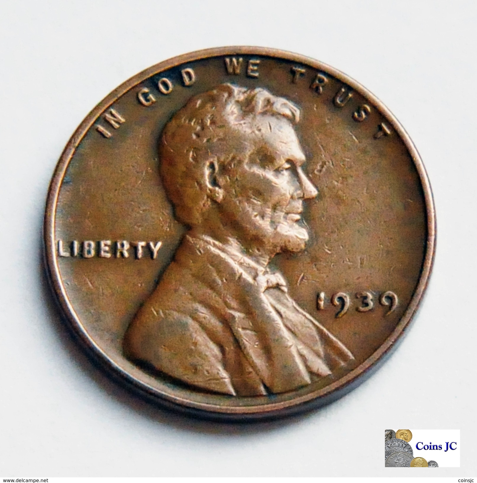 US - 1 Cent - Lincoln - 1939 - 1909-1958: Lincoln, Wheat Ears Reverse