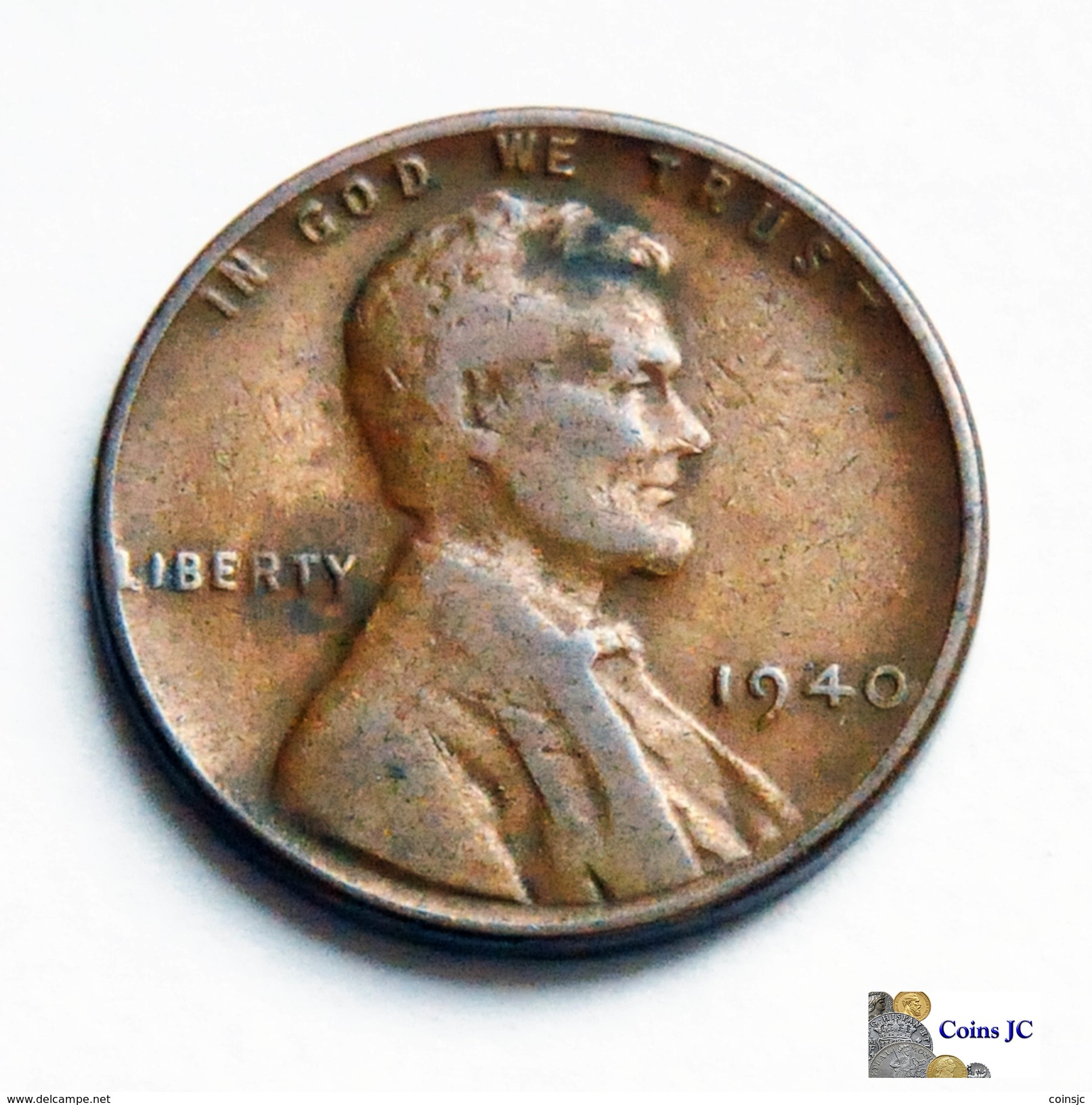 US - 1 Cent - Lincoln - 1940 - 1909-1958: Lincoln, Wheat Ears Reverse