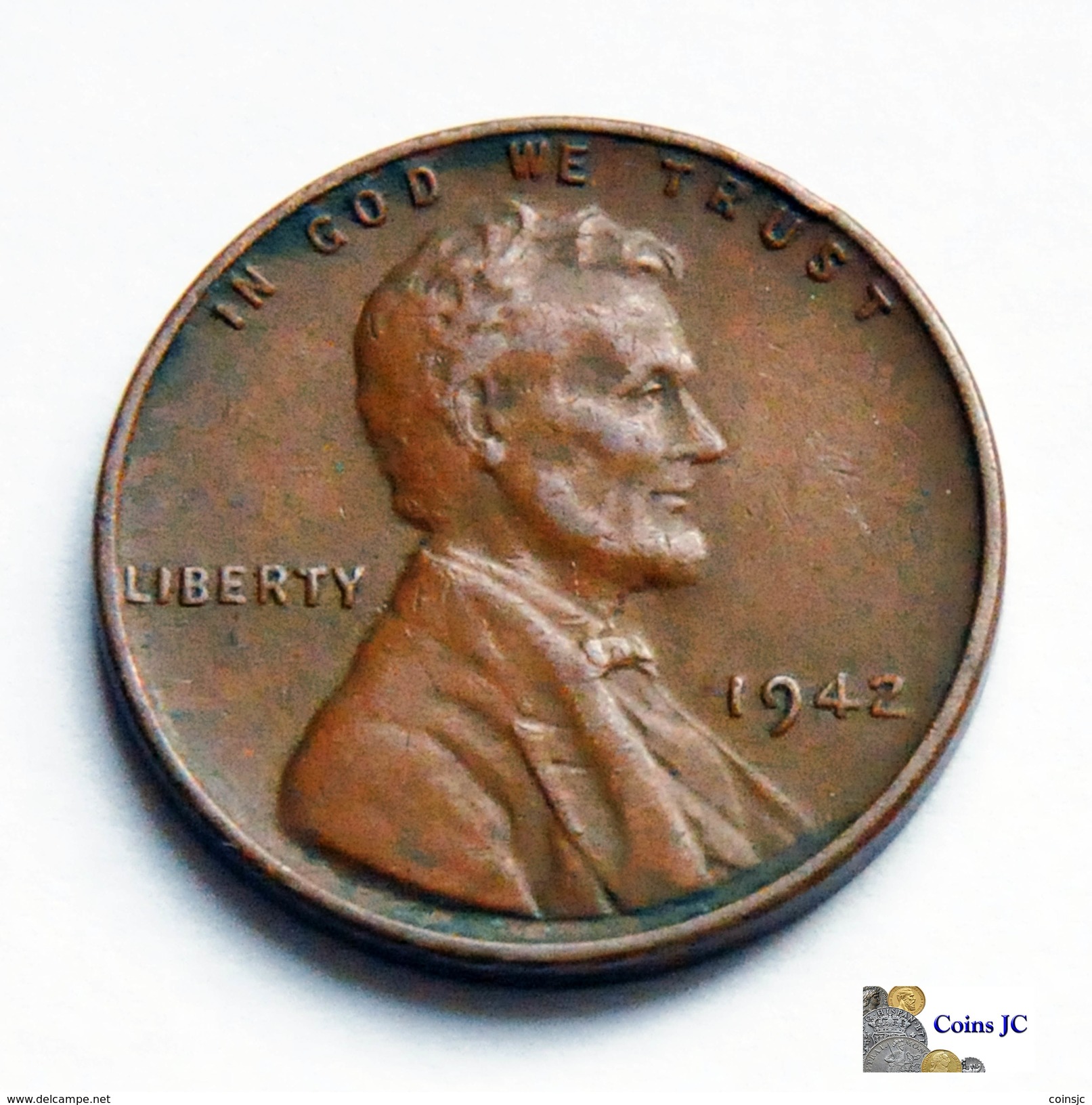 US - 1 Cent - Lincoln - 1942 - 1909-1958: Lincoln, Wheat Ears Reverse