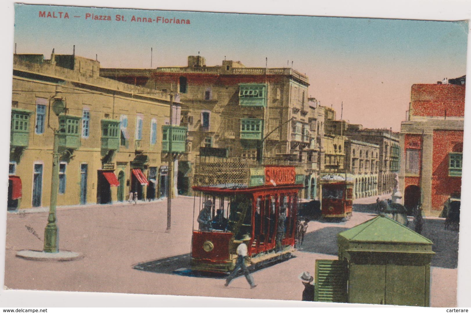 MALTA,MALTE,MALTAIS,ARCHIPEL DE 8 ILES,TRAMWAY SIMONDS,SAINT ANNA FLORIANA,1918 - Malta