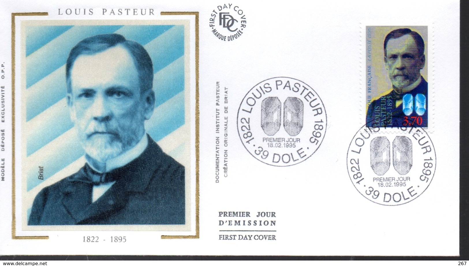 FRANCE  FDC 1995 Louis Pasteur - Louis Pasteur