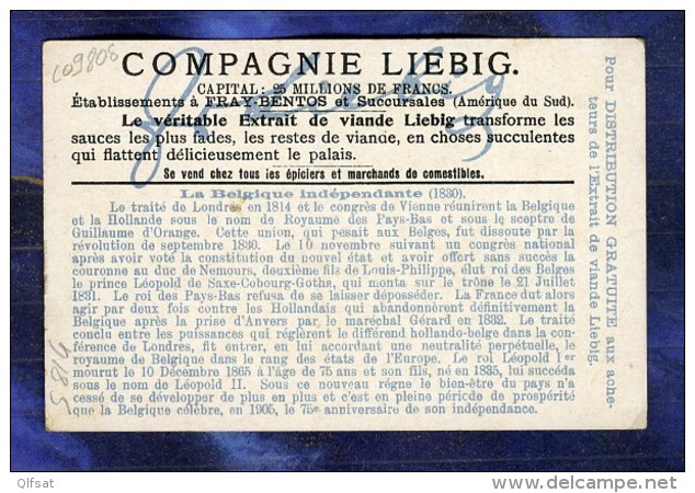 Chromo Liebig S814 Histoire Belgique Belgium Roi Leopold I King Constitution - Liebig