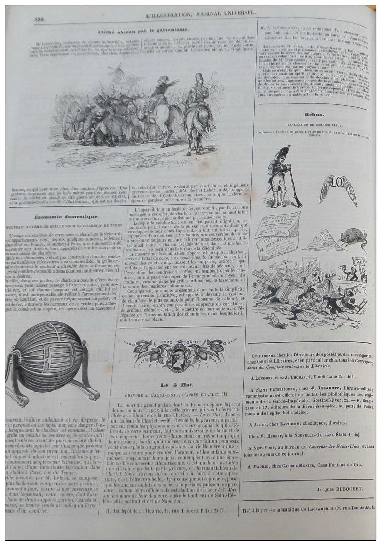 ILLUSTRATION1846N°152:TRAIN LE HAVRE-ROUEN VIADUC DE BARENTIN/MADAGASCAR/SIDI-BEN-AYET ENVOYE BEY DE TUNIS/COUPOLE - 1800 - 1849