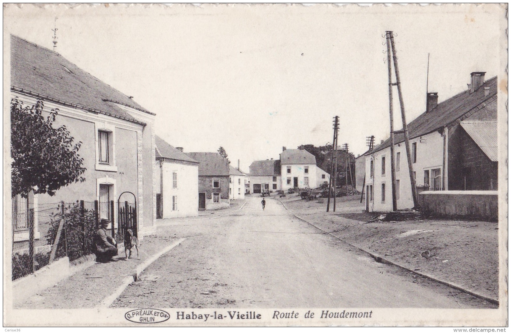 Habay-la-Vieille Route De Houdemont Circulée En 1948 - Habay