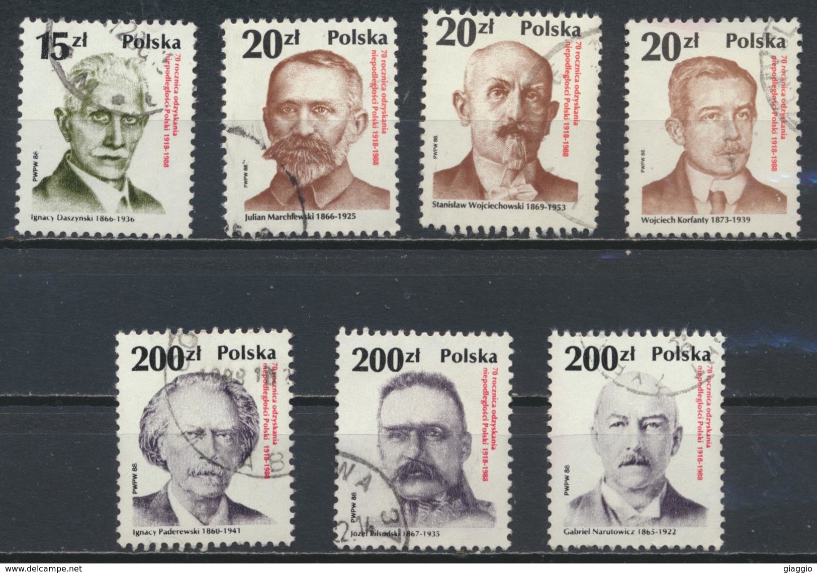 °°° POLONIA POLAND - Y&T N°2977/83 - 1988 °°° - Used Stamps