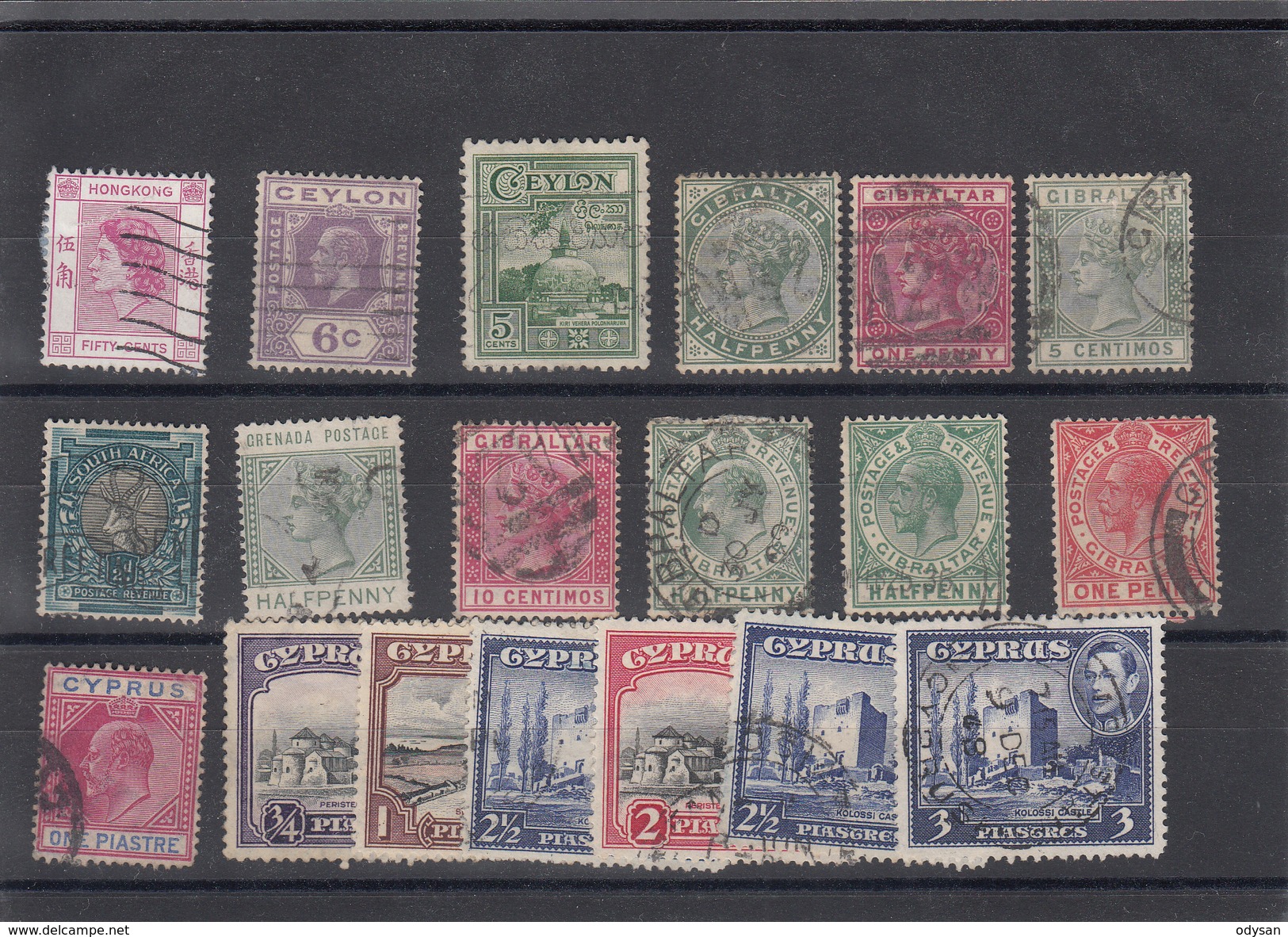 Lot 150 timbres divers colonies Britanique