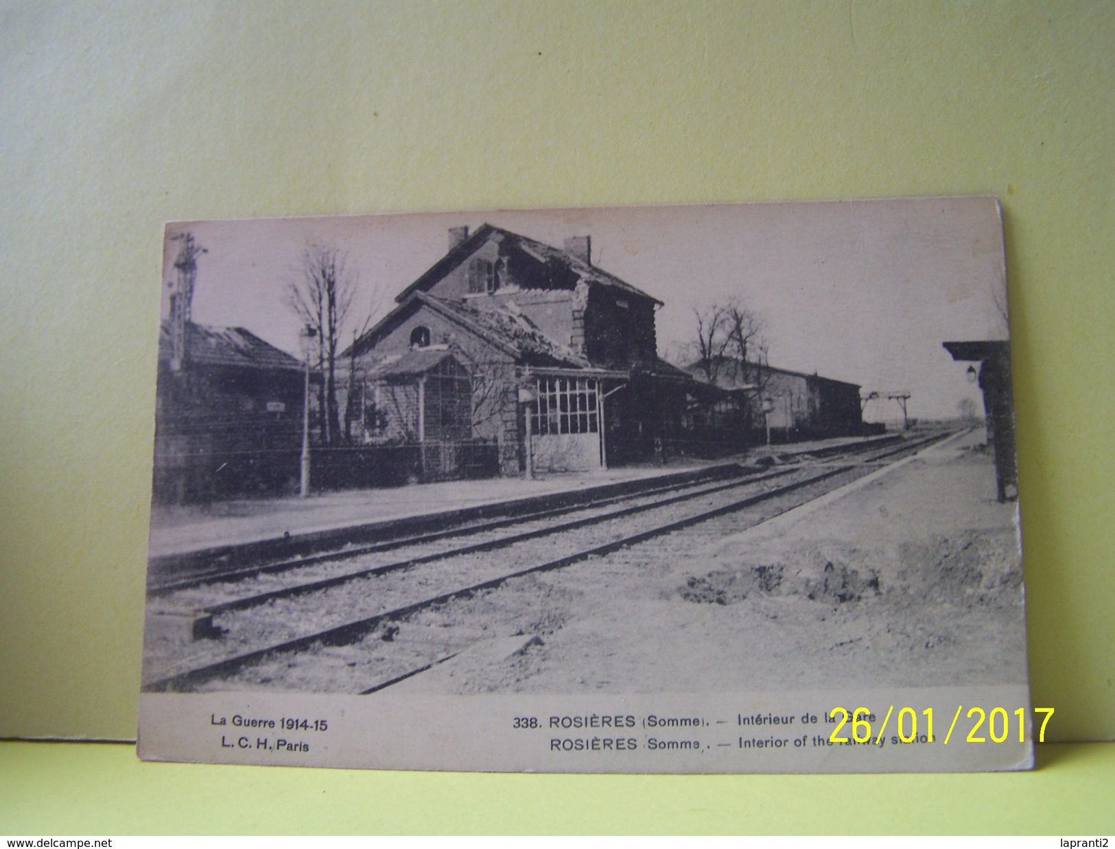 ROSIERES (SOMME) MLITARIA. LA GUERRE. LES RUINES. INTERIEUR DE LA GARE. - Rosieres En Santerre