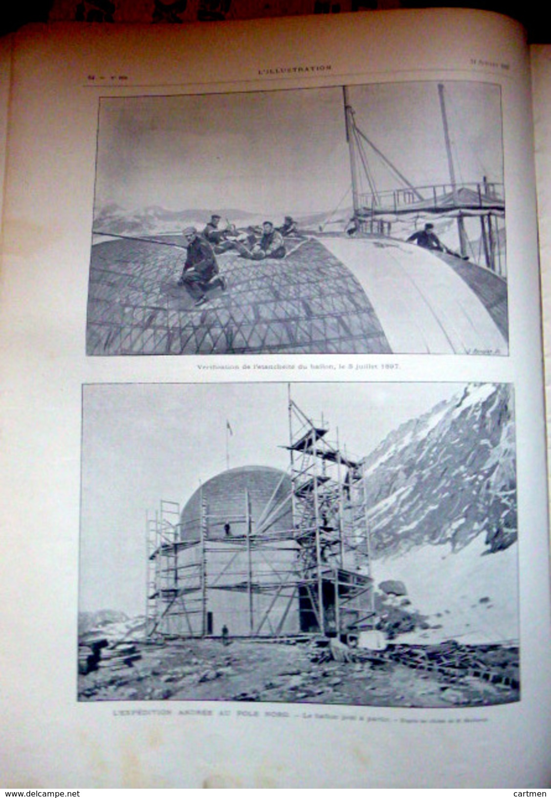 EXPEDITION POLAIRE POLE NORD ARTIQUE EXPEDITION ANDREE BALLON MONTE CATASTROPHE POLAIRE - 1850 - 1899