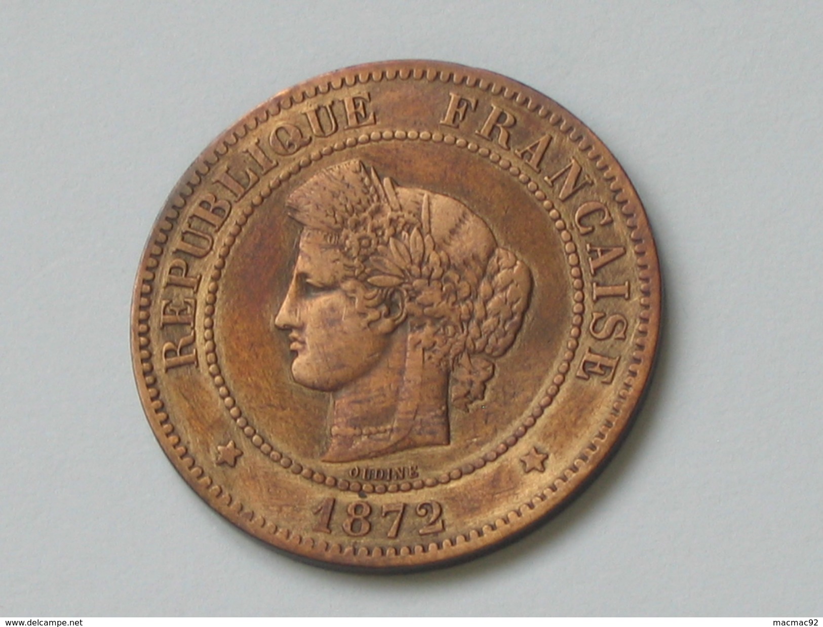 5 Centimes CERES 1872 A.  ***** EN ACHAT IMMEDIAT **** - Autres & Non Classés