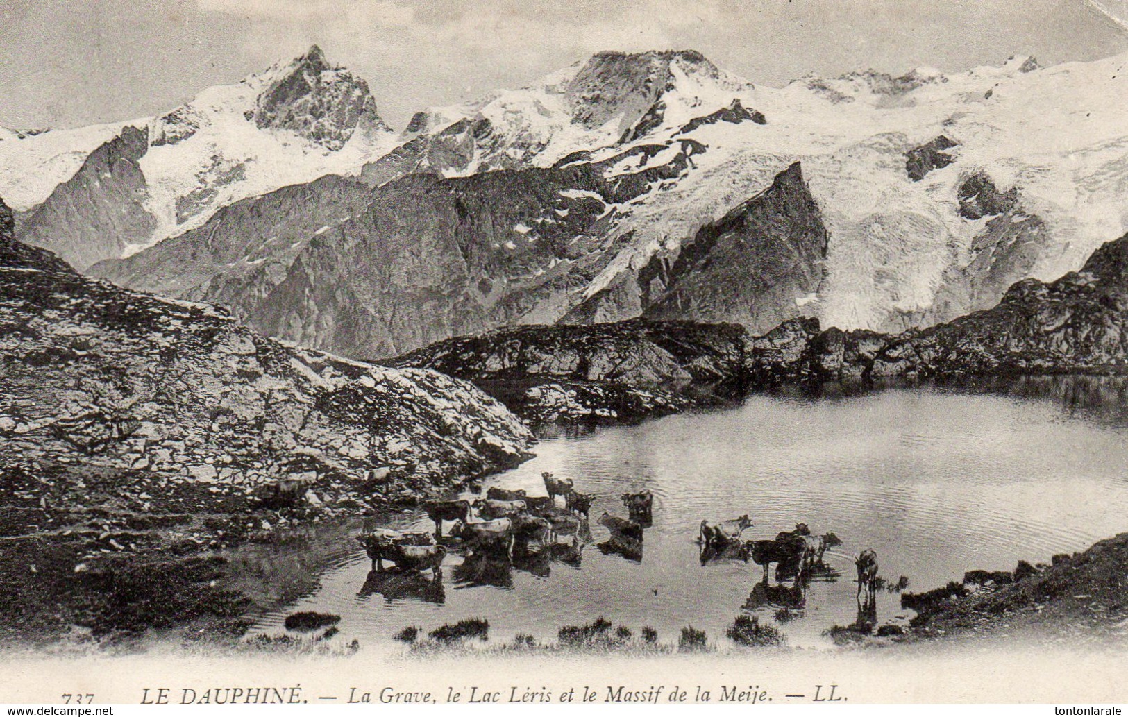 CPA - LE DAUPHINE - LA GRAVE,LE LAC LERIS ET LE MASSIF DE LA MEIJE - Autres & Non Classés