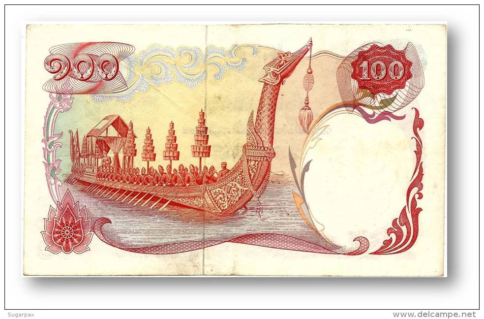 THAILAND - 100 Baht - ND ( 1968 ) - Pick 79 - Sign. 41 - Serie B/164 - King Rama IX - 2 Scans - Tailandia