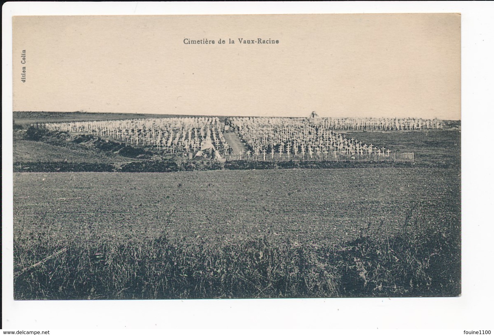 Carte Du Cimetière ( Militaire ) De Vaux Racine   ( Recto Verso ) - Autres & Non Classés