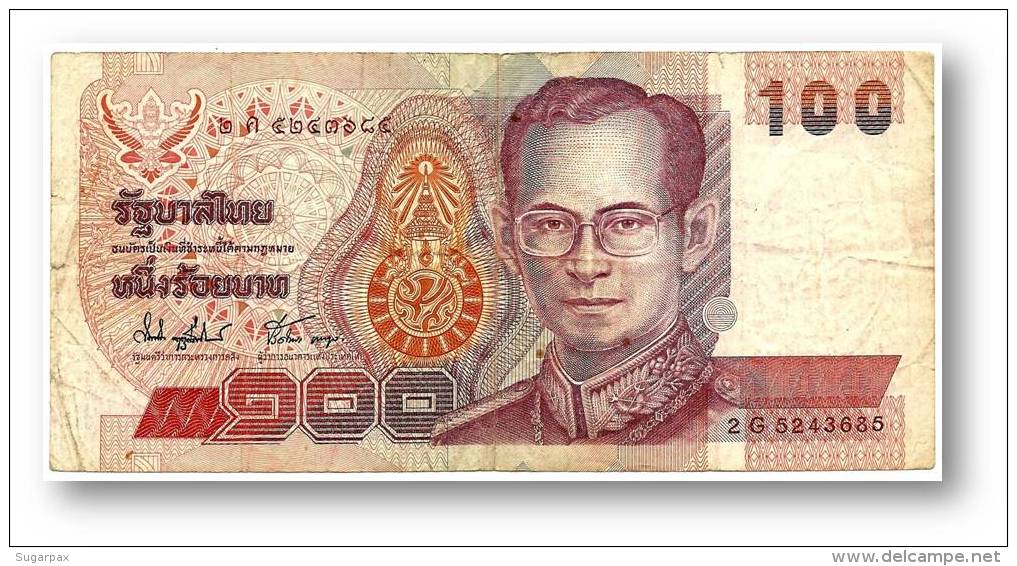 THAILAND - 100 Baht - ND ( 1994 ) - Pick 97 - Sign. 74 - Serie 2 G - King Rama IX - 2 Scans - Thaïlande