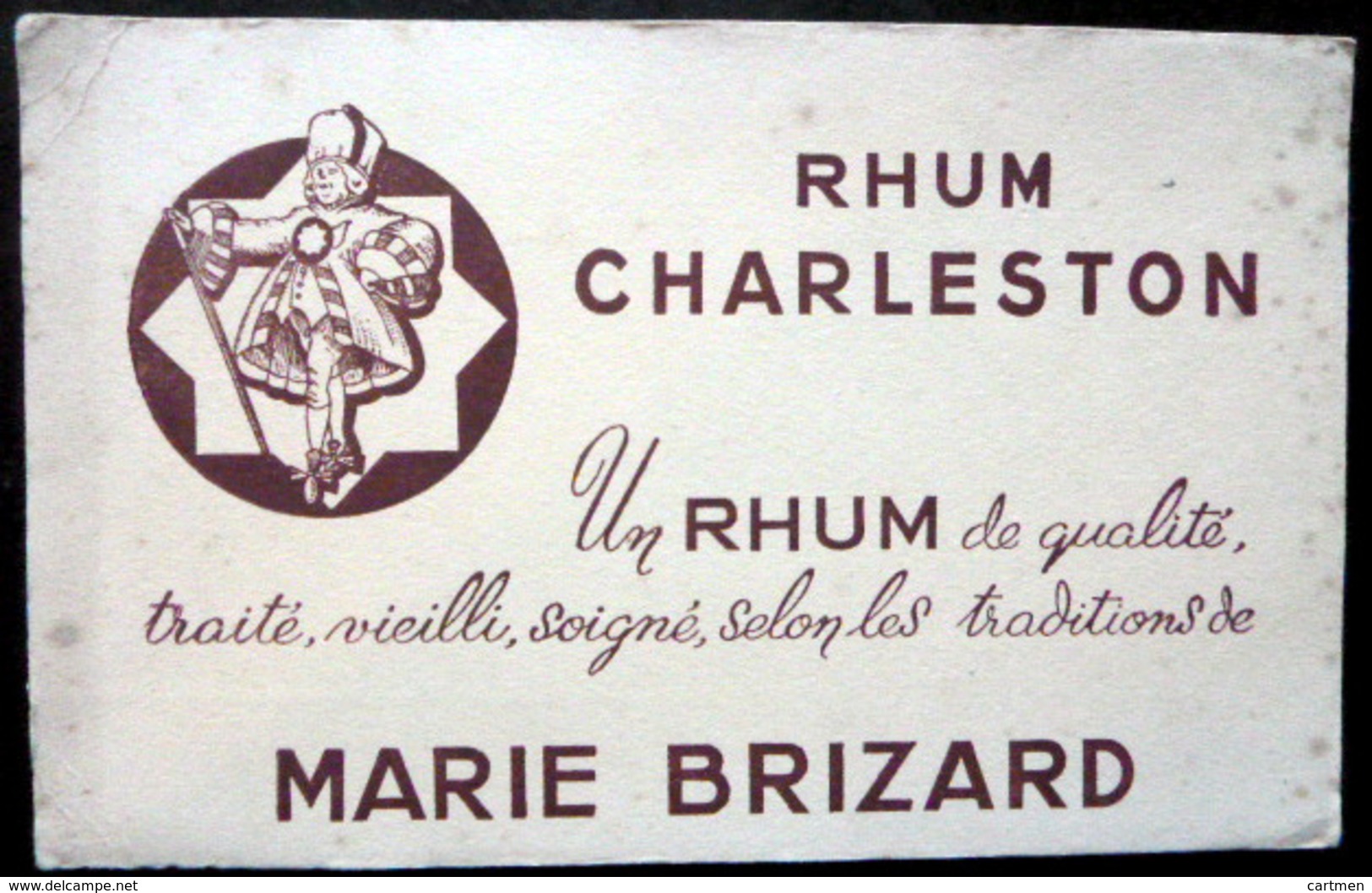 BUVARD ALCOOL RHUM CHALERSTON MARIE BRIZARD   BON ETAT - Liqueur & Bière