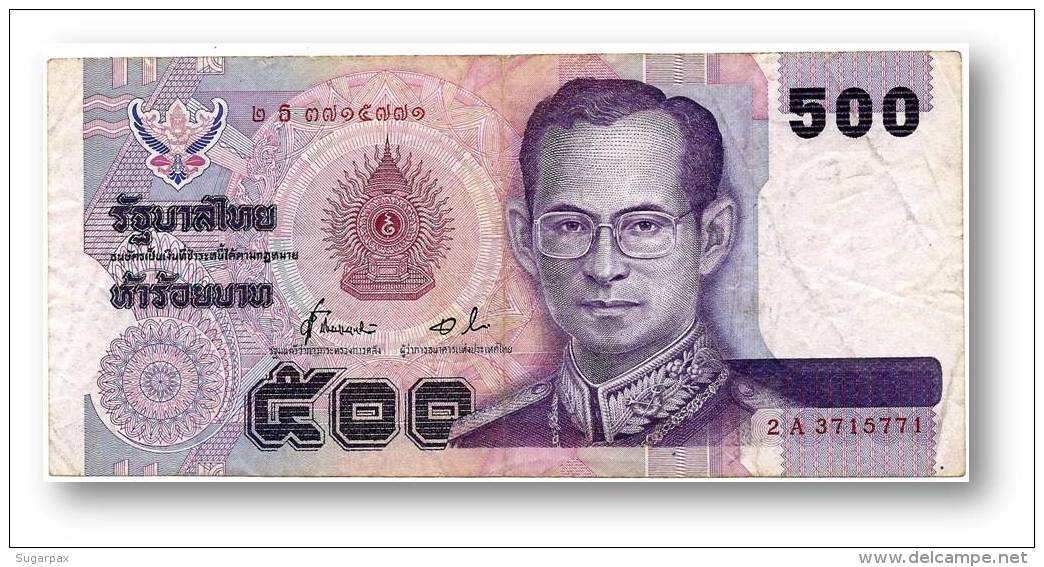 THAILAND - 500 Baht - ND ( 1996 ) - Pick 103 - Sign. 72 - Serie 2 A - King Rama IX - 2 Scans - Thaïlande
