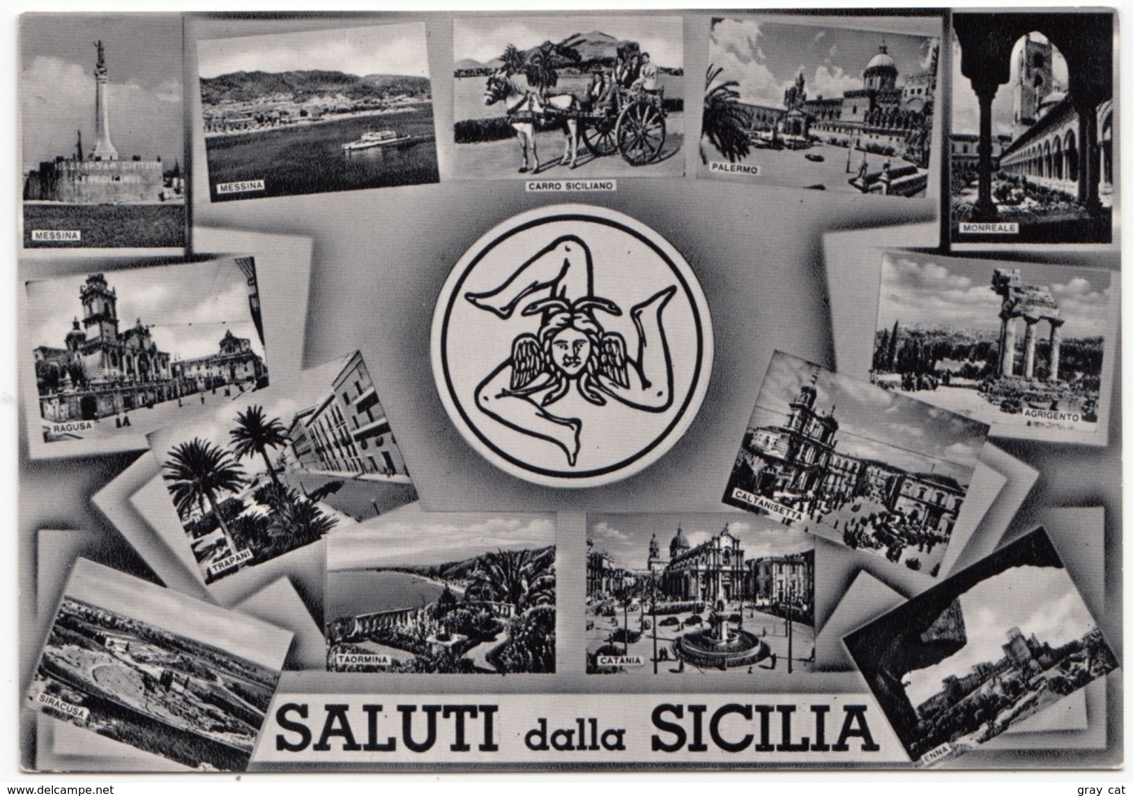 SALUTI Dalla SICILIA, Unused Postcard [19359] - Other & Unclassified