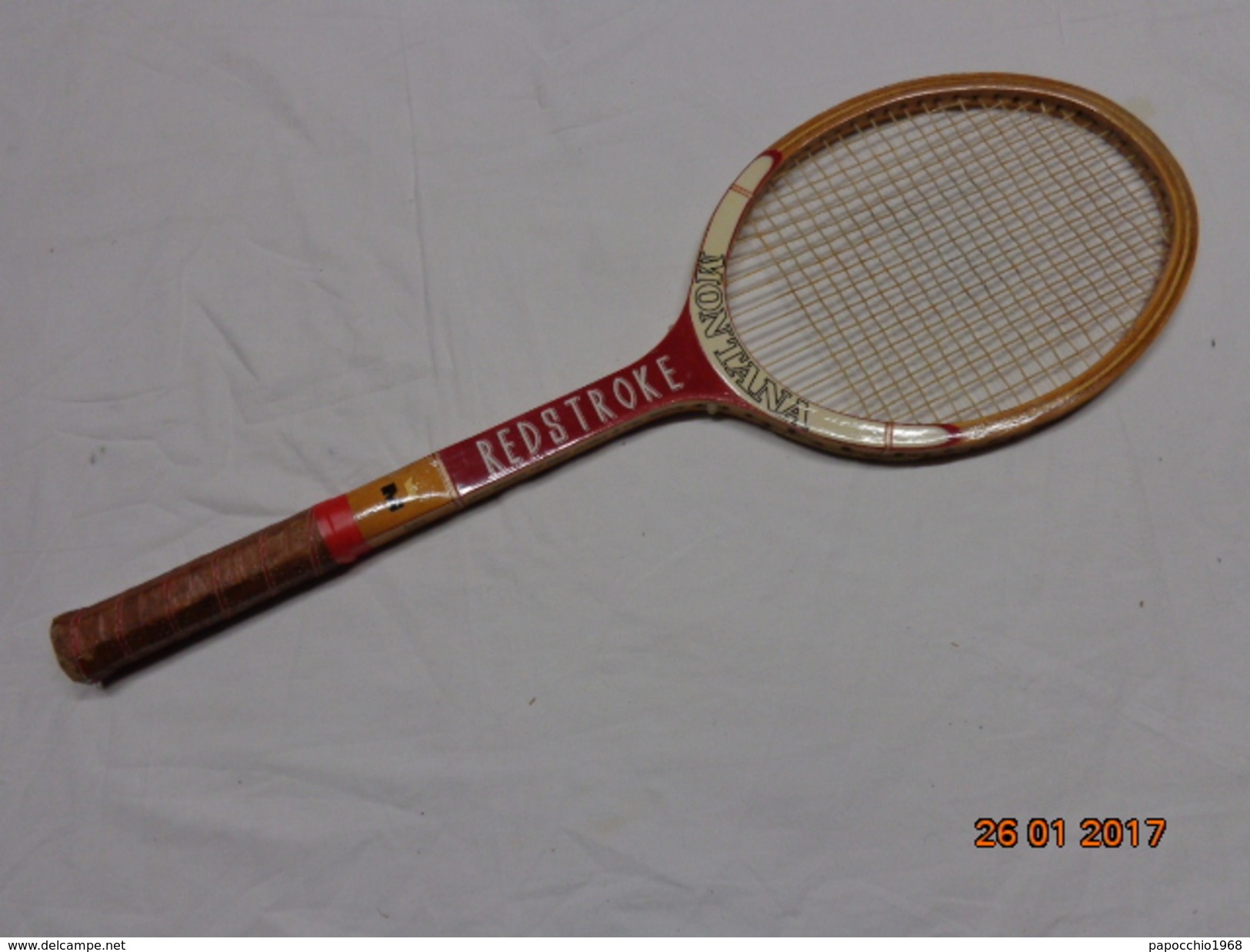 MONTANA RED STROKE KAWASAKI RACCHETTA DA TENNIS VINTAGE EPOCA RAQUETTE RACKET - Kleding, Souvenirs & Andere