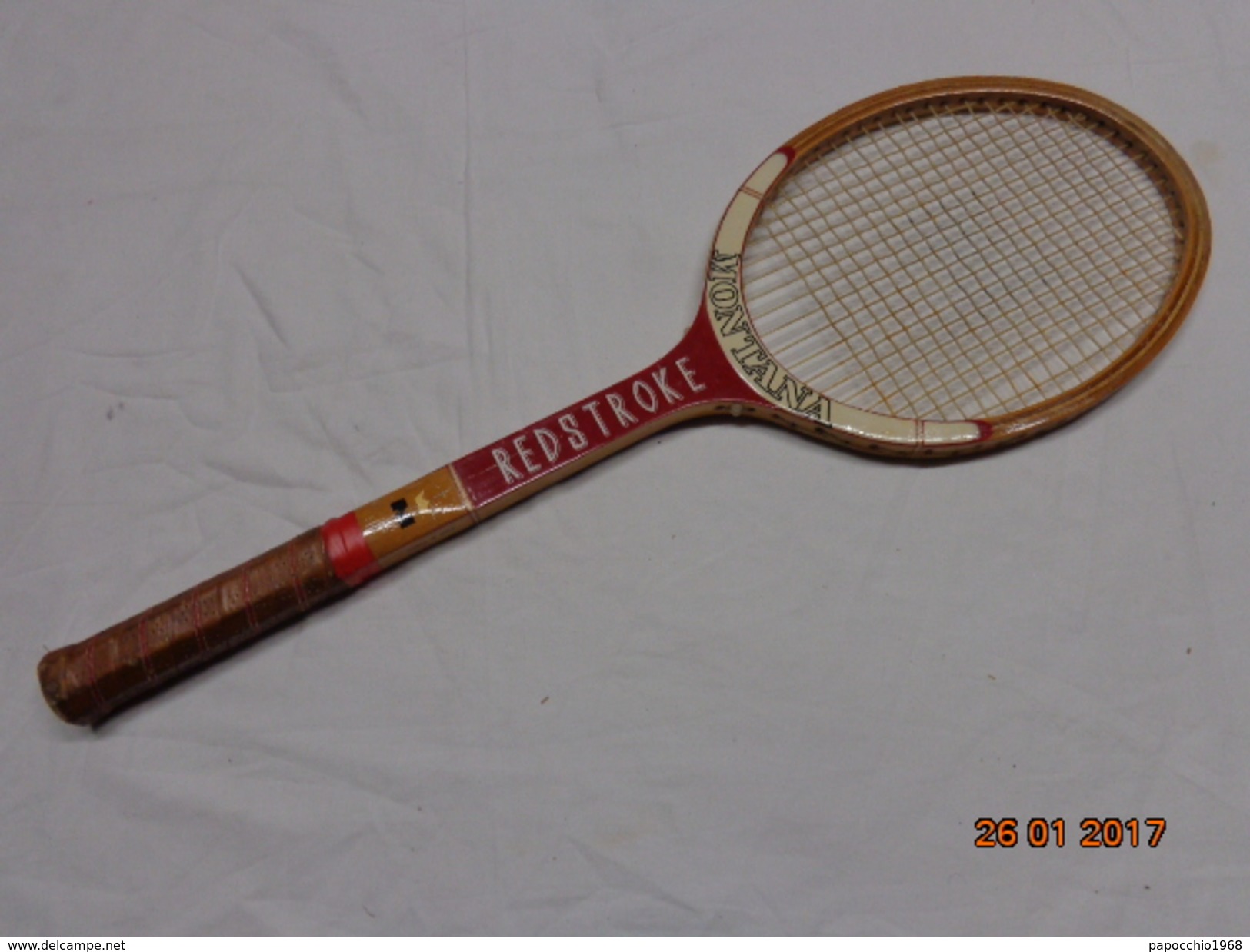 MONTANA RED STROKE KAWASAKI RACCHETTA DA TENNIS VINTAGE EPOCA RAQUETTE RACKET - Abbigliamento, Souvenirs & Varie