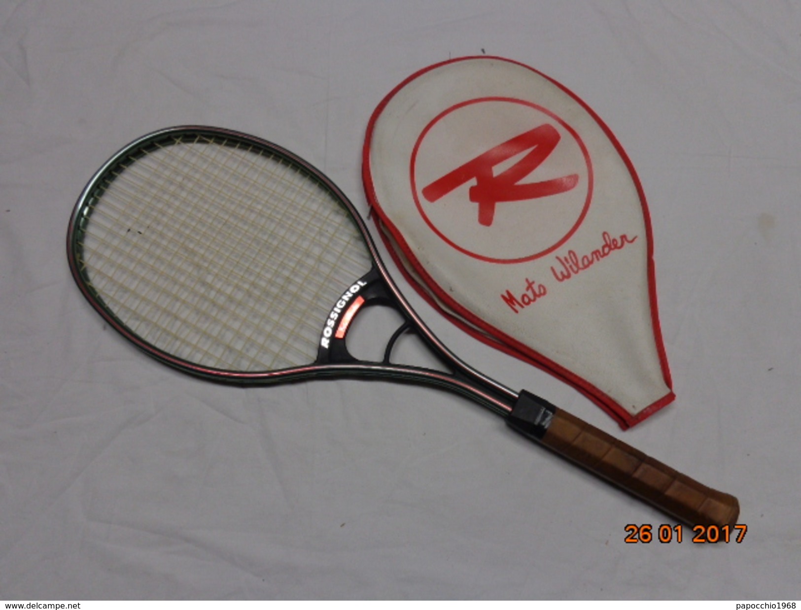 ROSSIGNOL MATS WILANDER RACCHETTA DA TENNIS VINTAGE EPOCA RAQUETTE RACKET - Kleding, Souvenirs & Andere