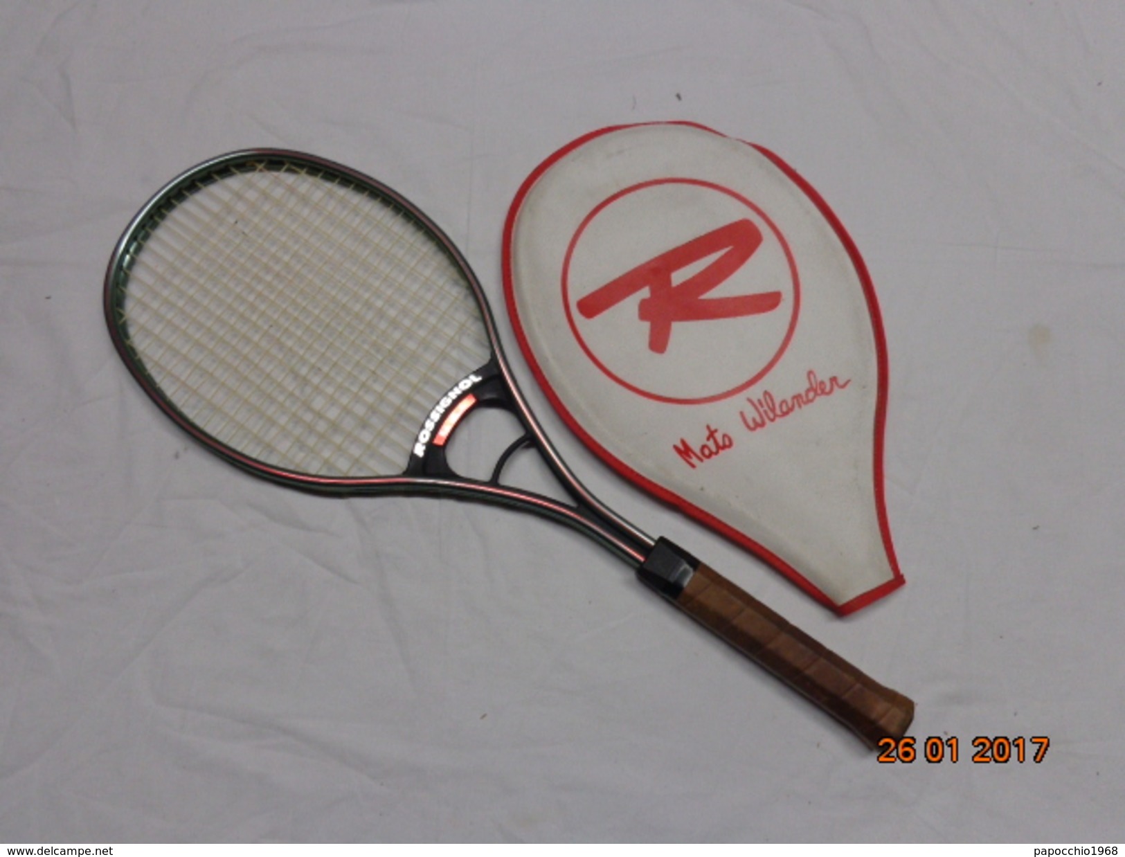 ROSSIGNOL MATS WILANDER RACCHETTA DA TENNIS VINTAGE EPOCA RAQUETTE RACKET - Abbigliamento, Souvenirs & Varie