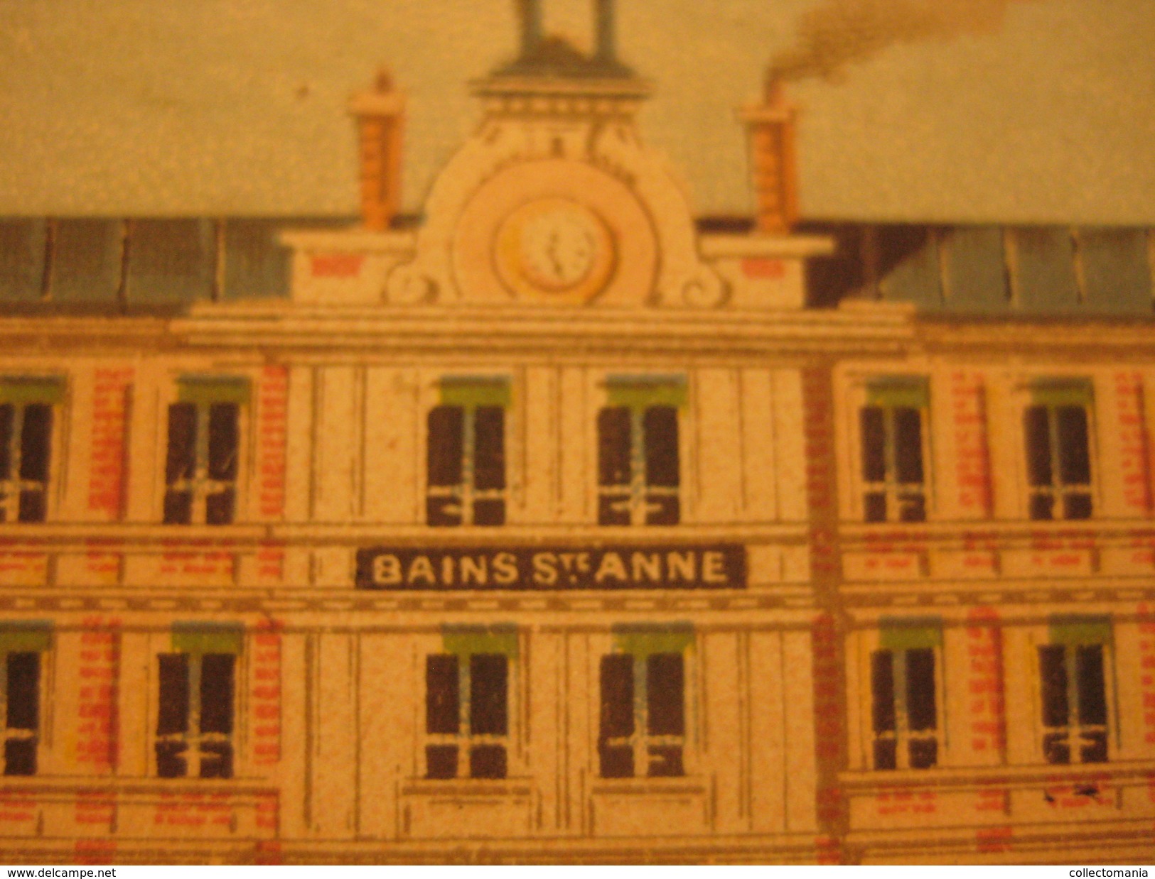 1 PUB Litho Card  Anno 1866 à 1875 Advertising Baths Bains Ste Anne, 29 13cmX7,3cm  Imprimeur TESTU & MASSiN Rue Madame - Autres & Non Classés