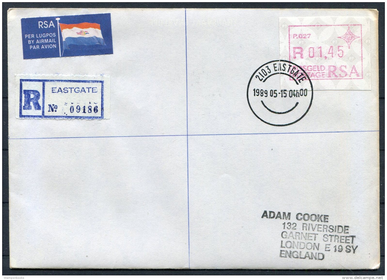 1989 South Africa   Frama P027 - P034 (Watermark 2) Registered FDCs (8) - Automatenmarken (Frama)