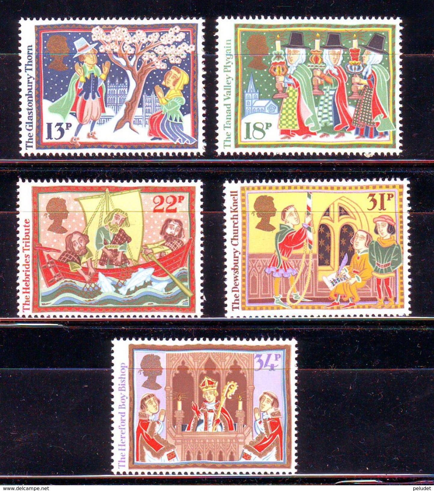 Great Britain 1986 Christmas Stamps 5 V. ** Mi 1091-1905, Sn 1163-67, Yt 1247-51, Sg 1342-46 - Nuevos