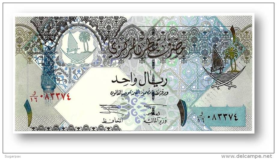 QATAR - 1 Riyal - ND ( 2003 ) - Pick 20 - Serie E/16 - Three Birds - 2 Scans - Qatar