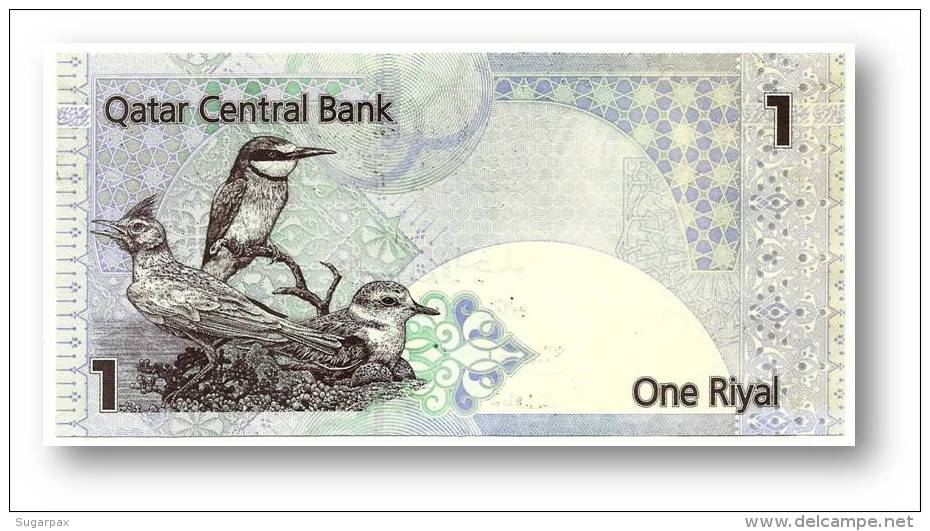 QATAR - 1 Riyal - ND ( 2003 ) - Pick 20 - Serie E/16 - Three Birds - 2 Scans - Qatar