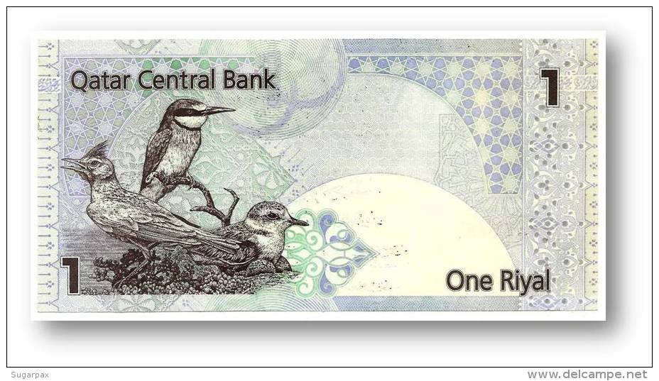 QATAR - 1 Riyal - ND ( 2003 ) - Pick 20 - Serie E/16 - Three Birds - 2 Scans - Qatar