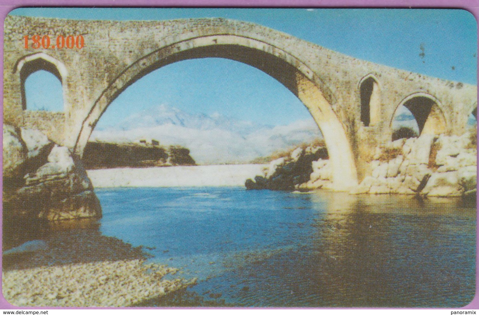 Telecarte °_  Albanie-Telekomi Shqiptar - Pont Et Montagne - 50 Imp.- 02.99 - R/V - Albania