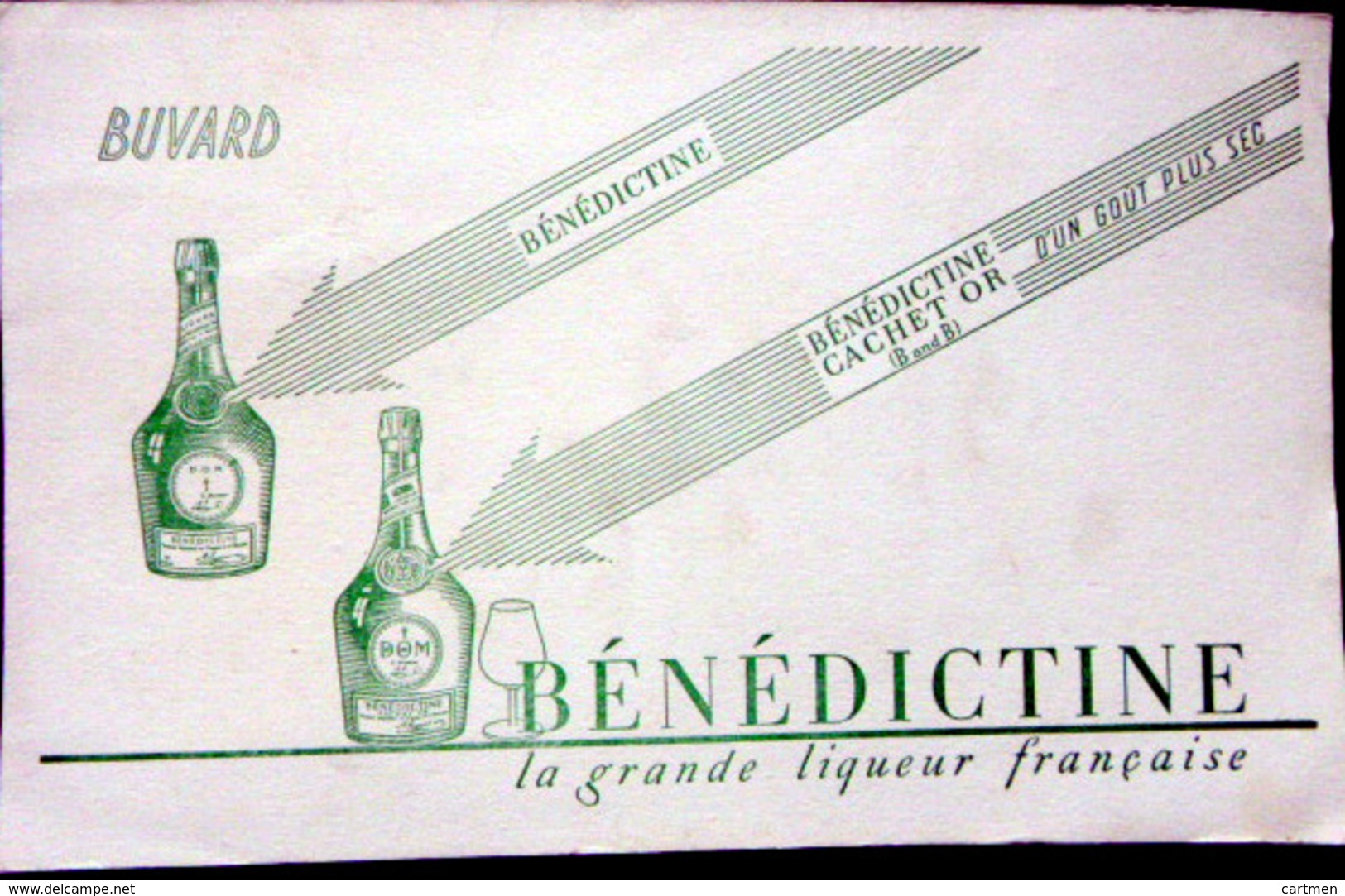 BUVARD  ALCOOL LIQUEUR BENEDICTINE   BON ETAT - Schnaps & Bier