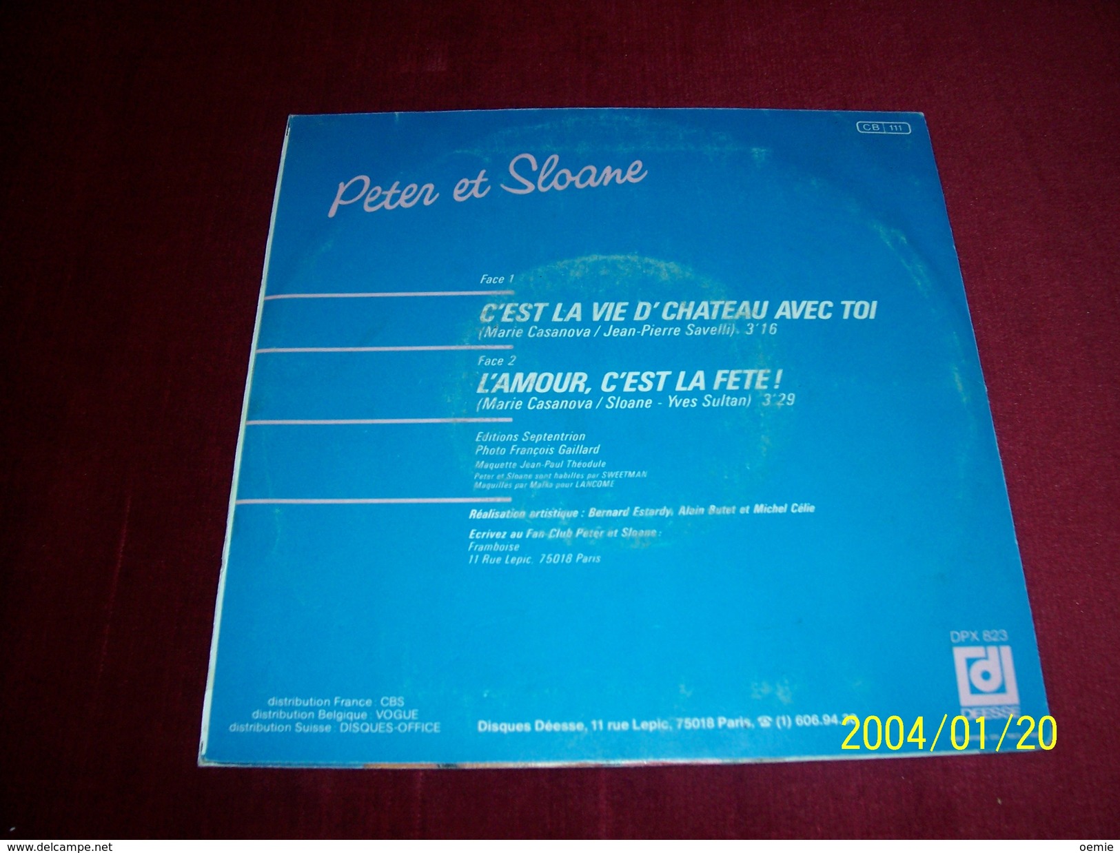PETER ET SLOANE  °° C'EST LA VIE D' CHATEAU AVEC TOI - Complete Collections
