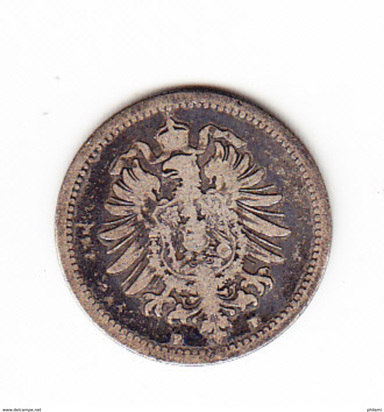 ALLEMAGNE KM 6, VF+, SILVER, 50 Pf, 1877F. (5AP60) - 50 Pfennig