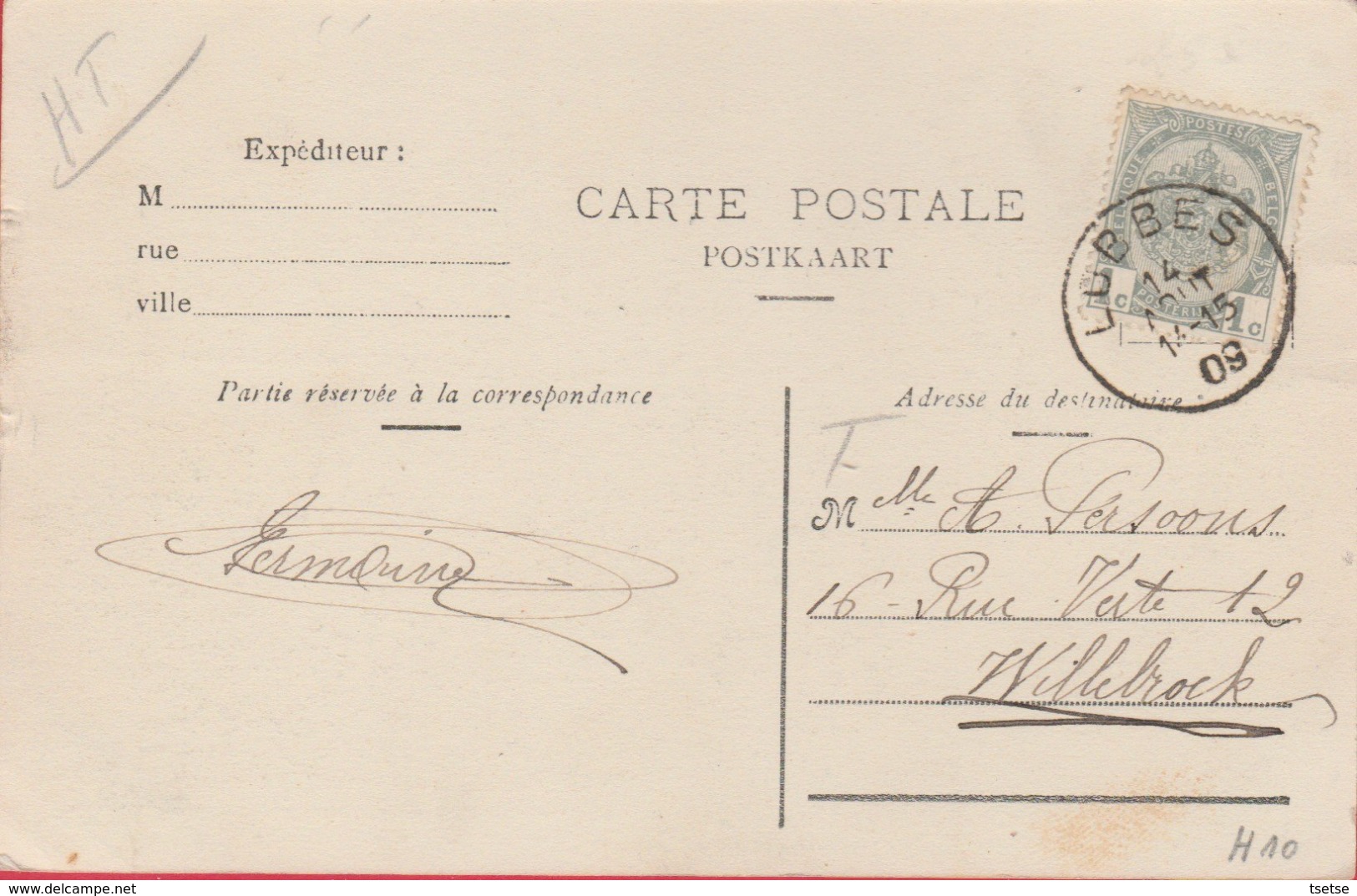 Lobbes - Forge Et Platinerie De La Sambre  - 1909 ( Voir Verso ) - Lobbes